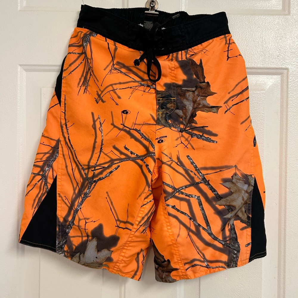 Orange Camouflage Swim Shorts